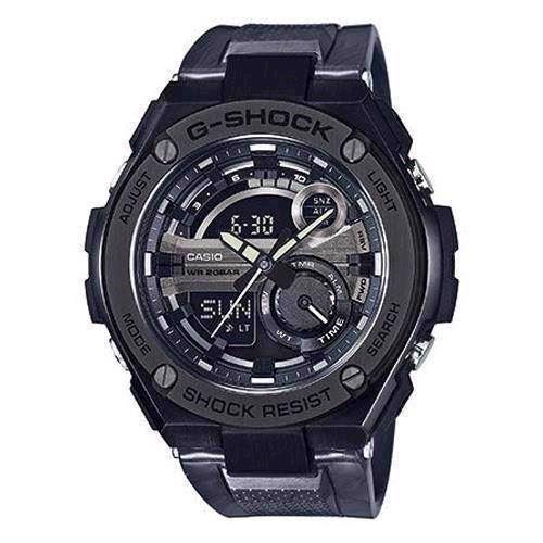 Image of Casio G-Shock IP sort rustfri stål quartz multifunktion (5475) Herre ur, model GST-210M-1AER